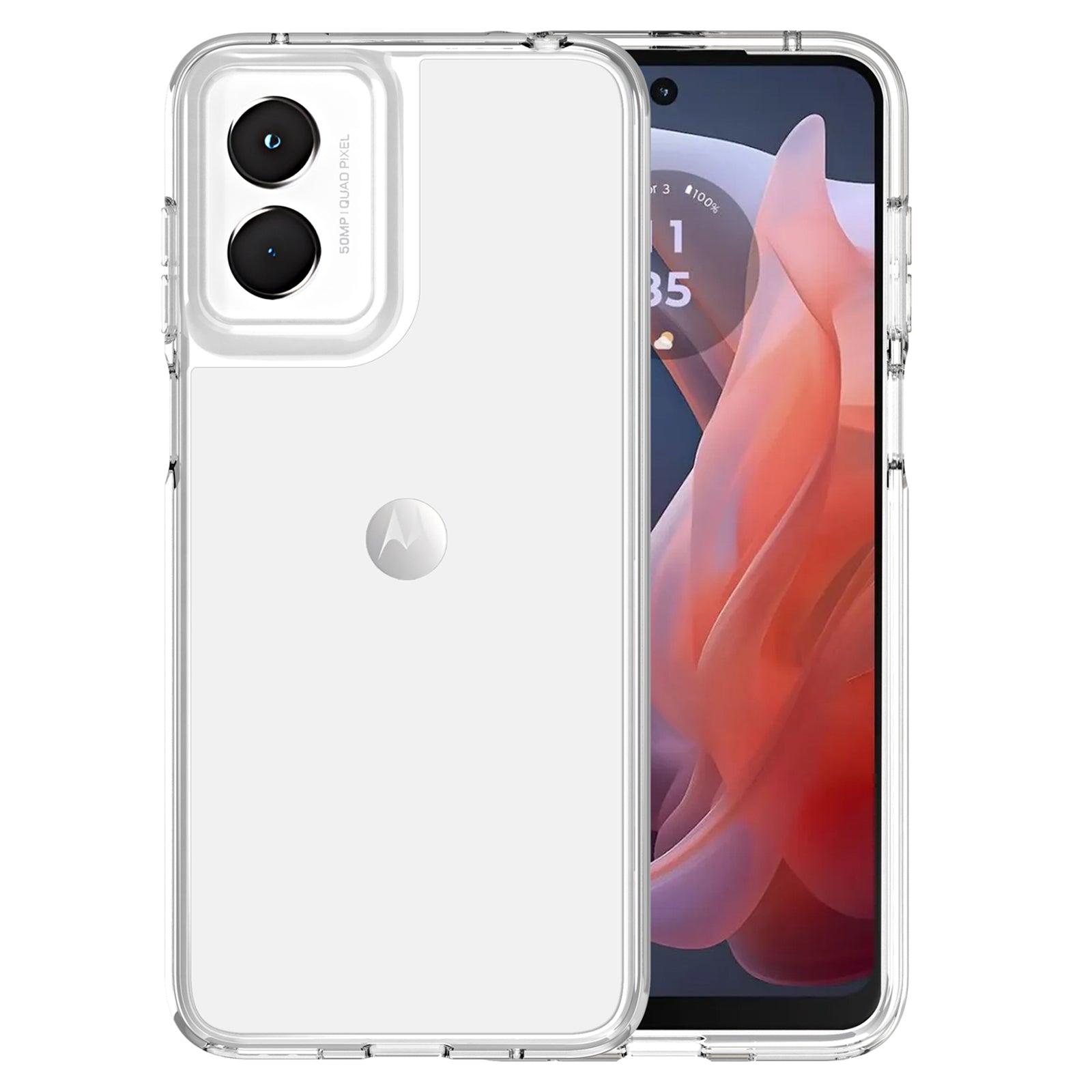 For Motorola Moto G Play (2024) 4G Cell Phone Case TPU+PC Clear Phone Back Cover
