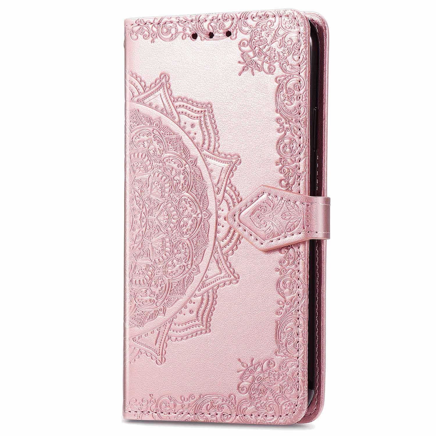 For Honor Magic6 5G Case PU Leather Wallet Phone Cover Emboss Mandala Flower