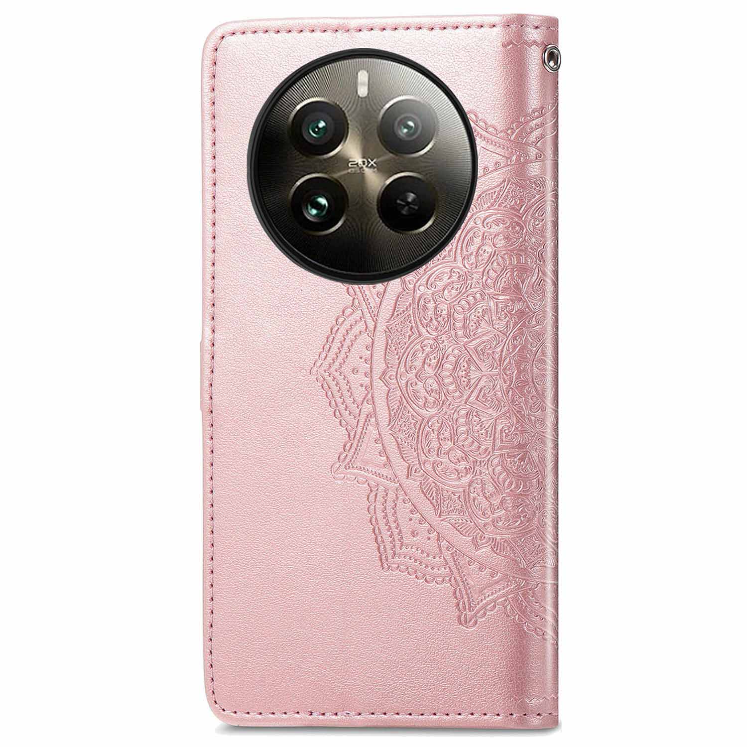 For Realme 12+ 5G PU Leather Case Card Slots Embossed Phone Wallet Cover