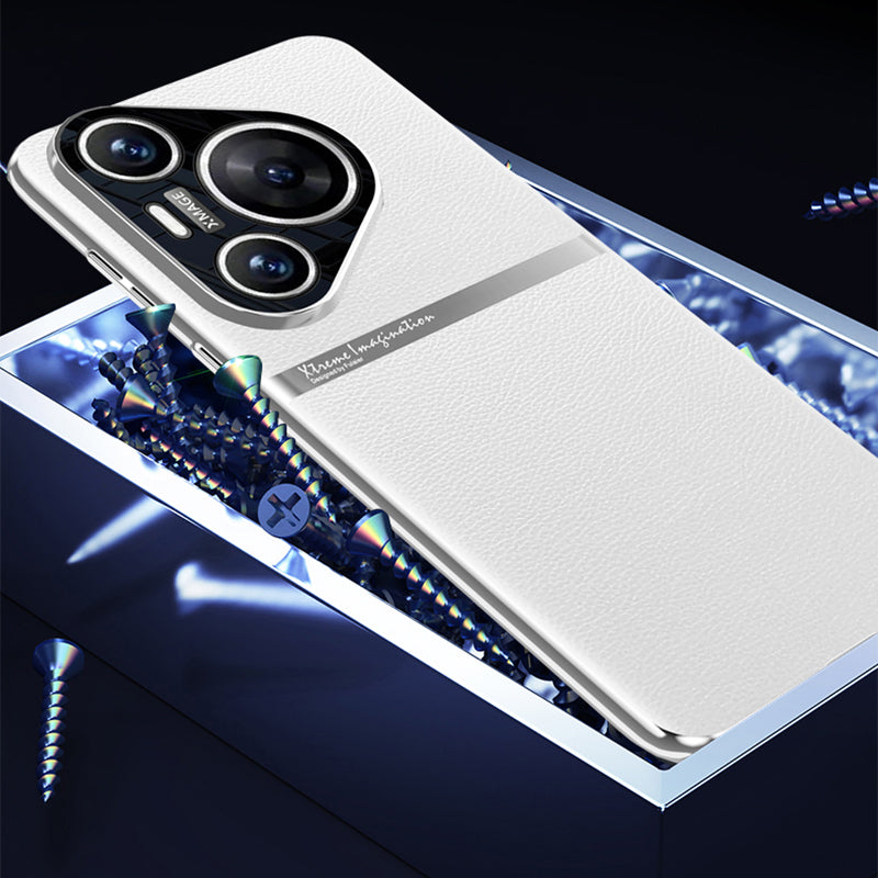 For Huawei Pura 70 Cell Phone Case PU Leather Shock Absorbing Cover