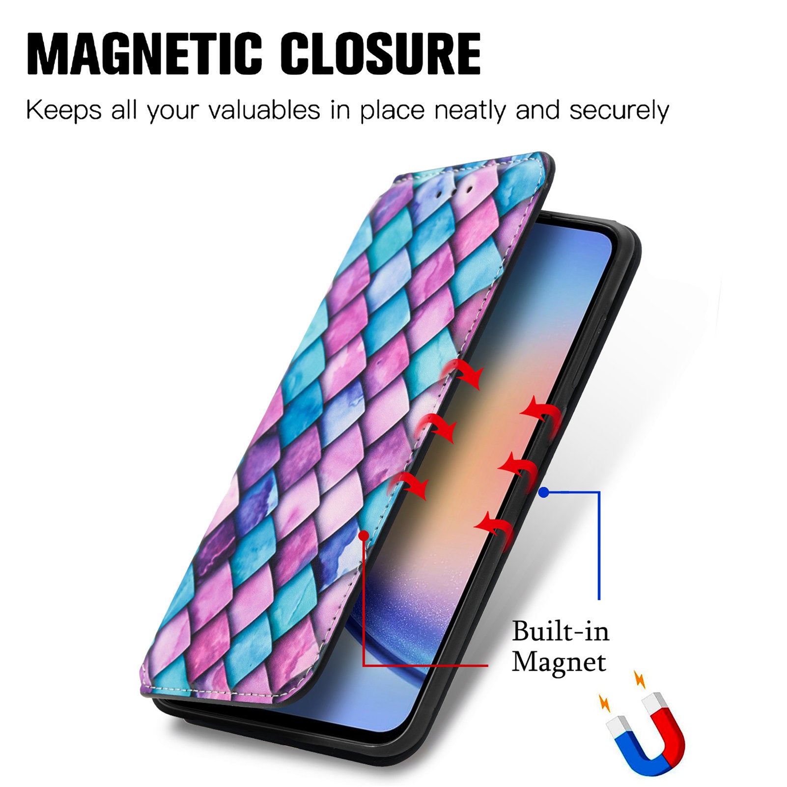 CASENEO 001 Series for Samsung Galaxy A35 5G Case RFID Blocking Wallet Leather Cover
