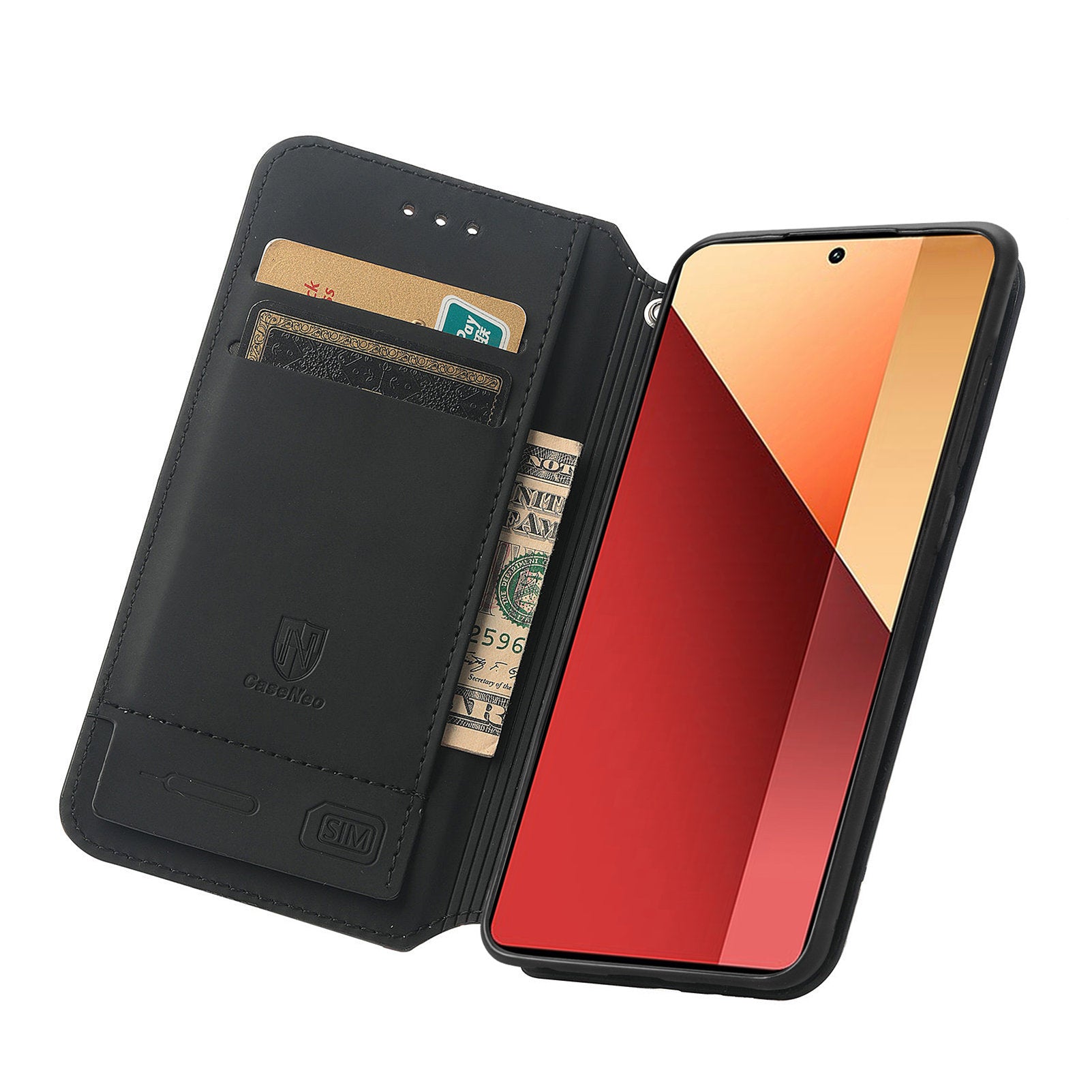CASENEO 001 Series for Xiaomi Redmi Note 13 Pro 4G / Poco M6 Pro 4G Wallet Case Pattern Leather Cover
