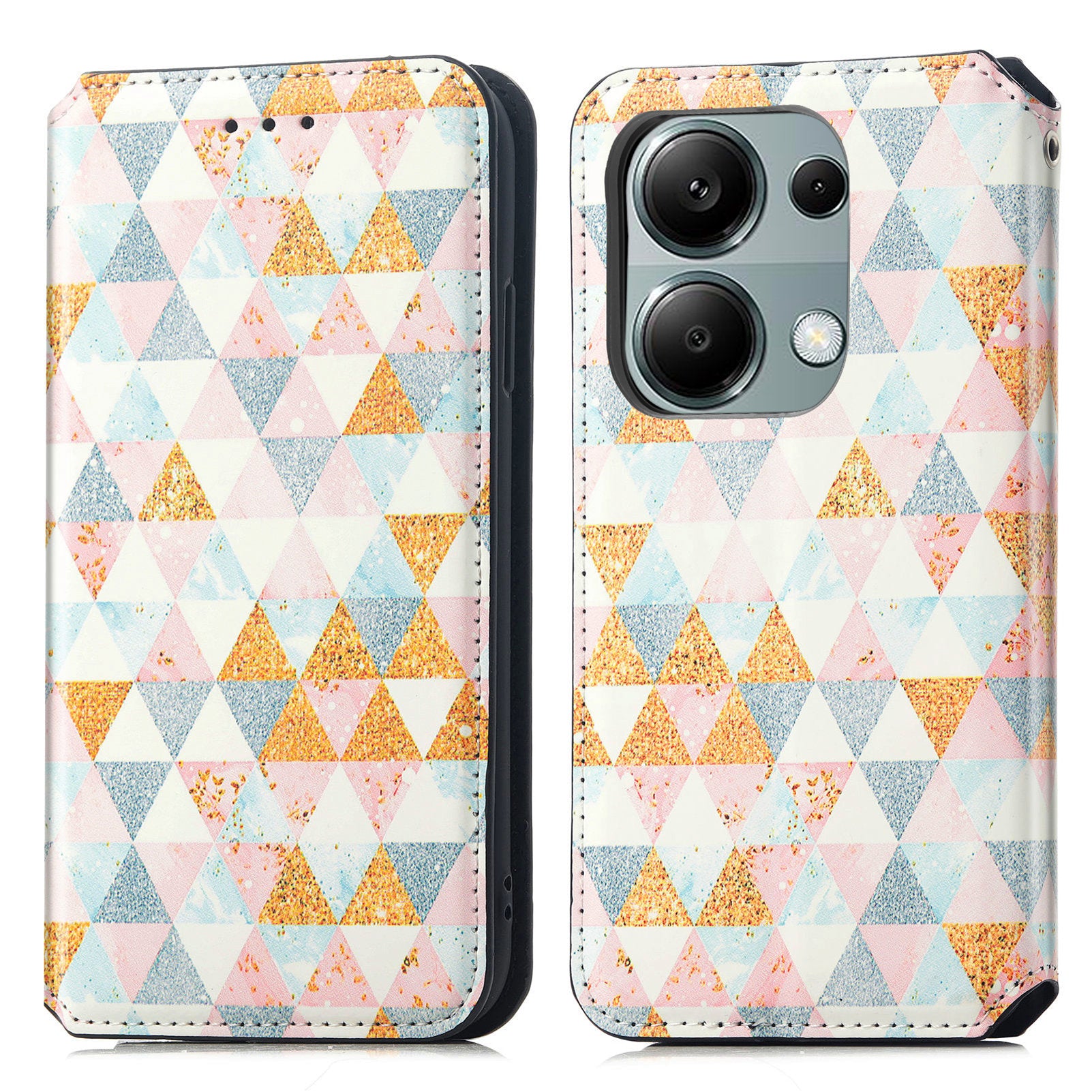 CASENEO 001 Series for Xiaomi Redmi Note 13 Pro 4G / Poco M6 Pro 4G Wallet Case Pattern Leather Cover