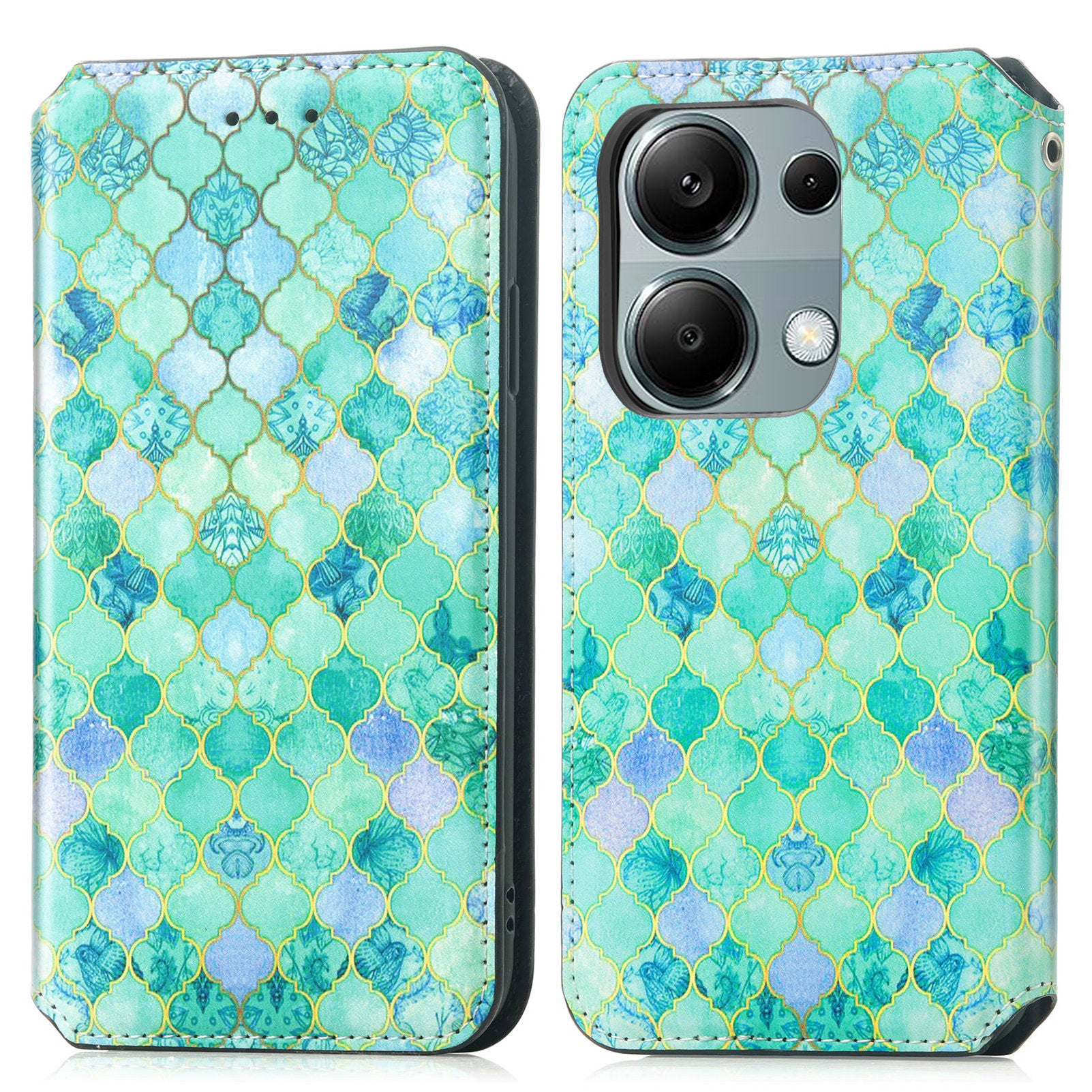 CASENEO 001 Series for Xiaomi Redmi Note 13 Pro 4G / Poco M6 Pro 4G Wallet Case Pattern Leather Cover