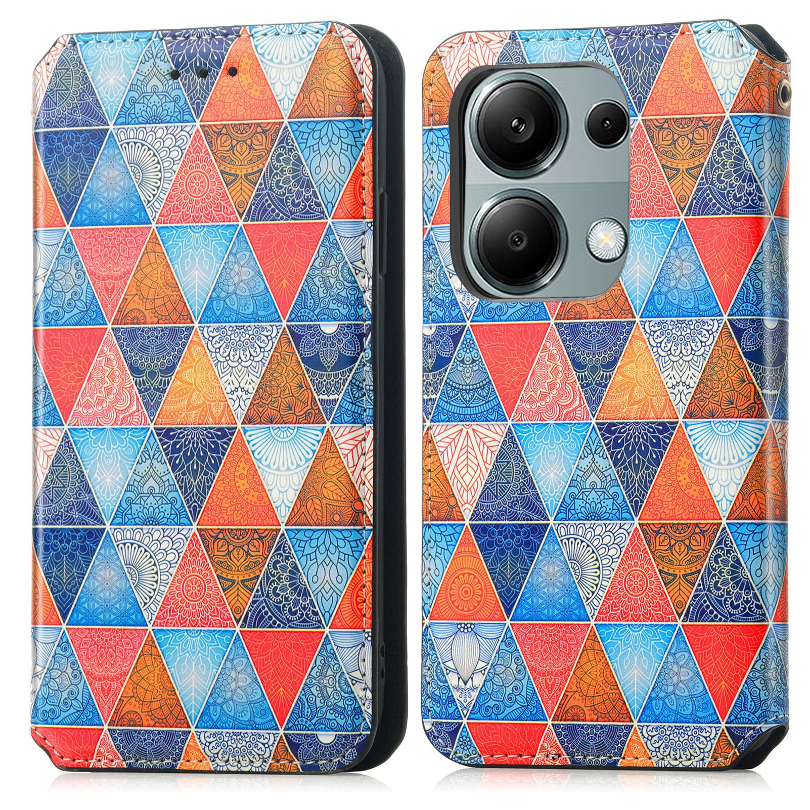 CASENEO 001 Series for Xiaomi Redmi Note 13 Pro 4G / Poco M6 Pro 4G Wallet Case Pattern Leather Cover