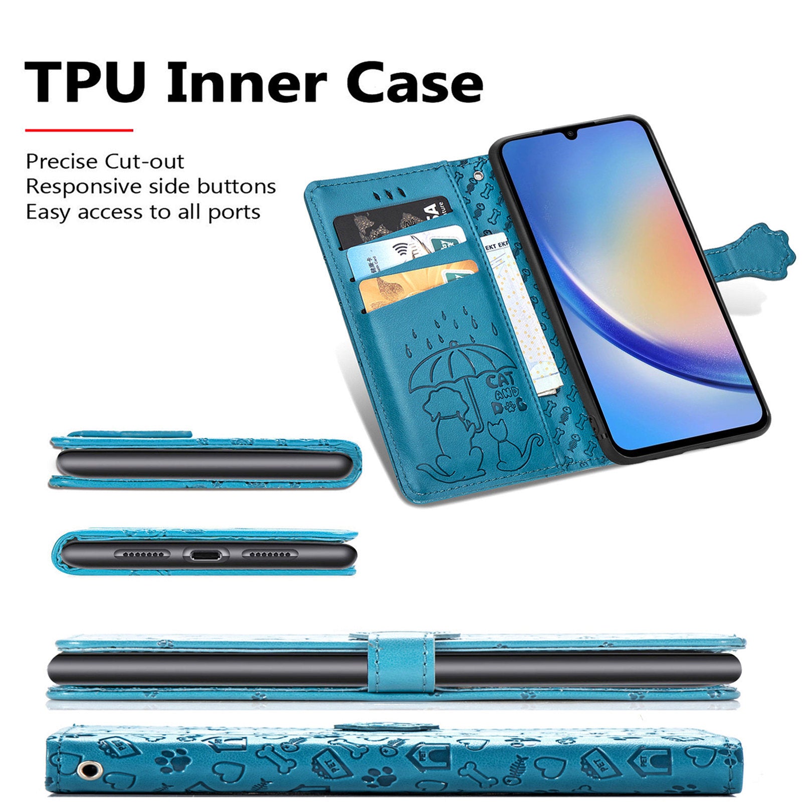 For Samsung Galaxy A35 5G Case Magnetic Clasp Wallet Scratch-proof Phone Cover