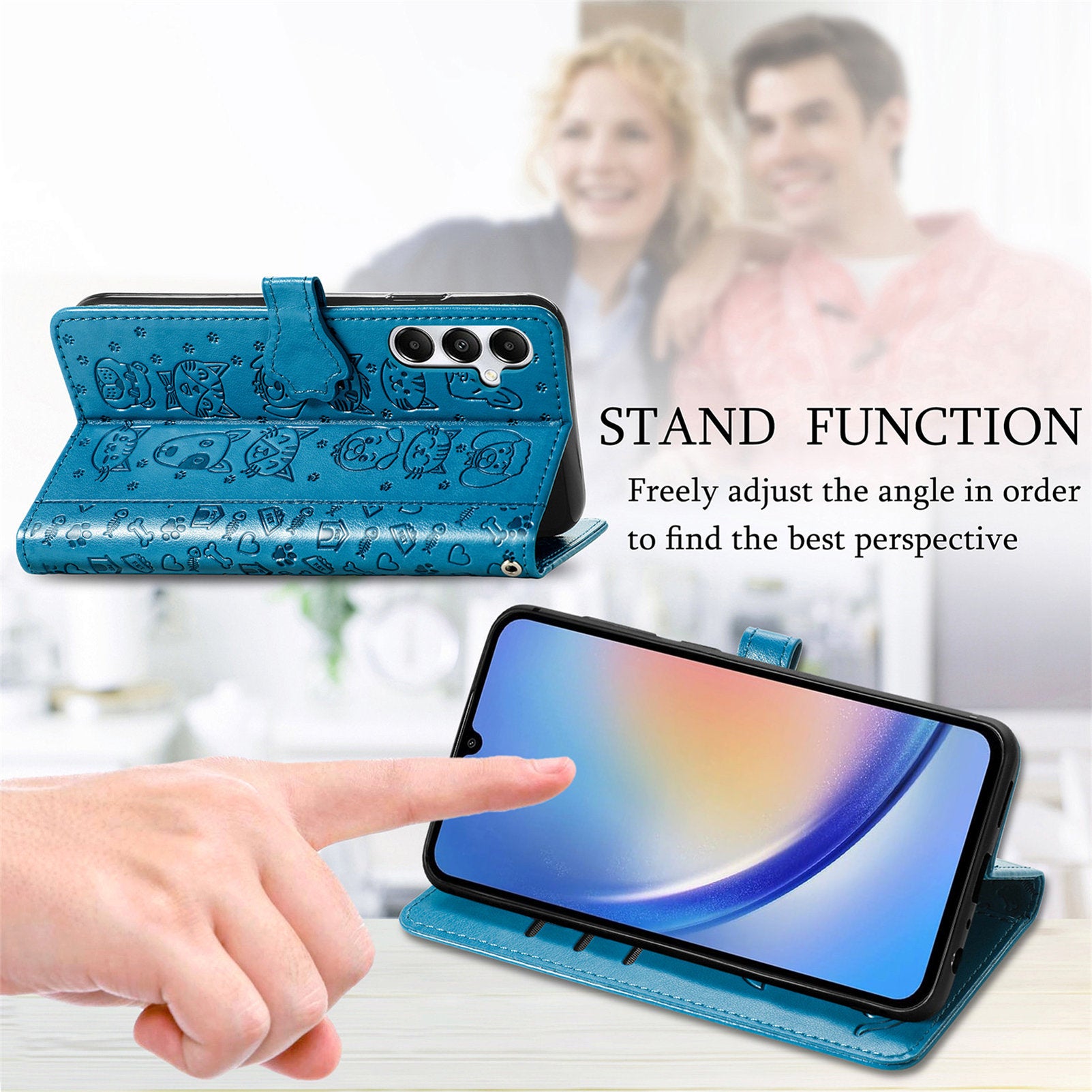 For Samsung Galaxy A35 5G Case Magnetic Clasp Wallet Scratch-proof Phone Cover