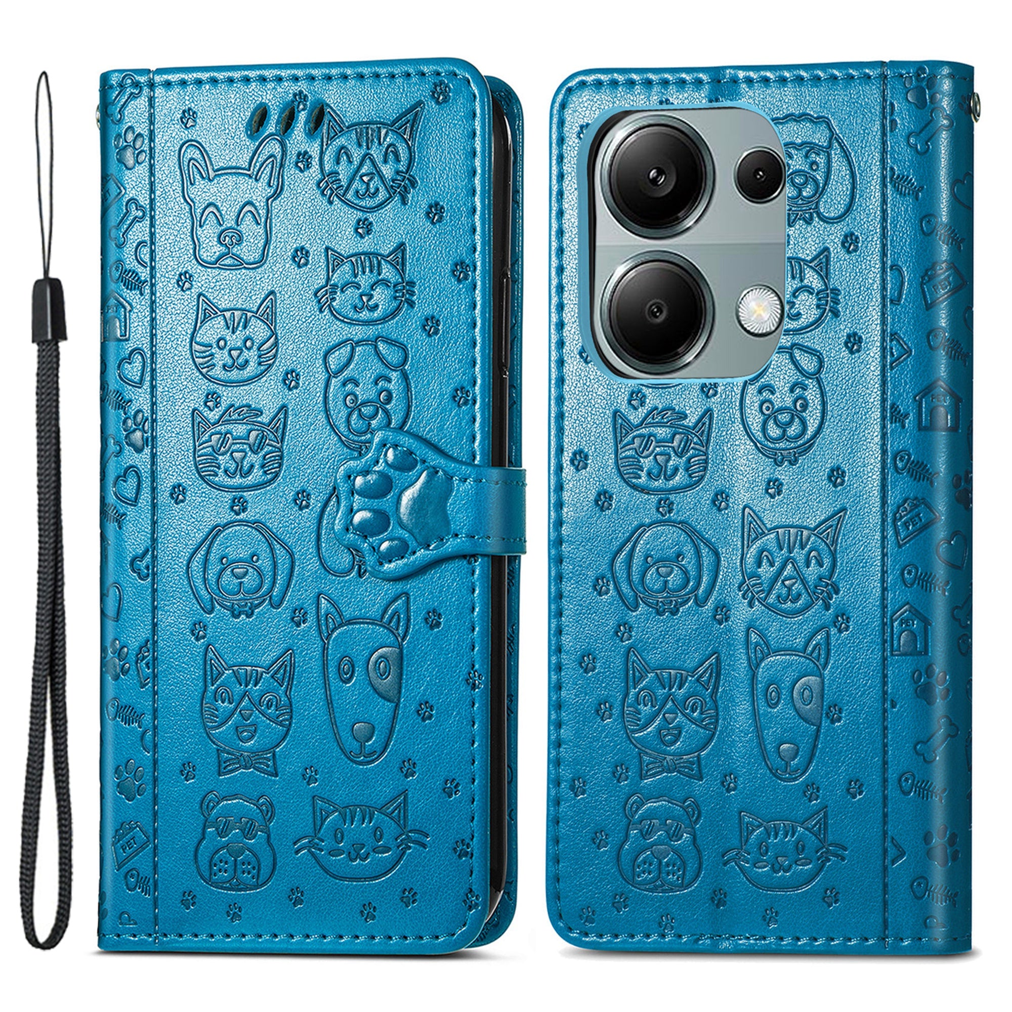 For Xiaomi Redmi Note 13 Pro 4G Phone Cover Imprinted PU Leather Wallet Stand Case