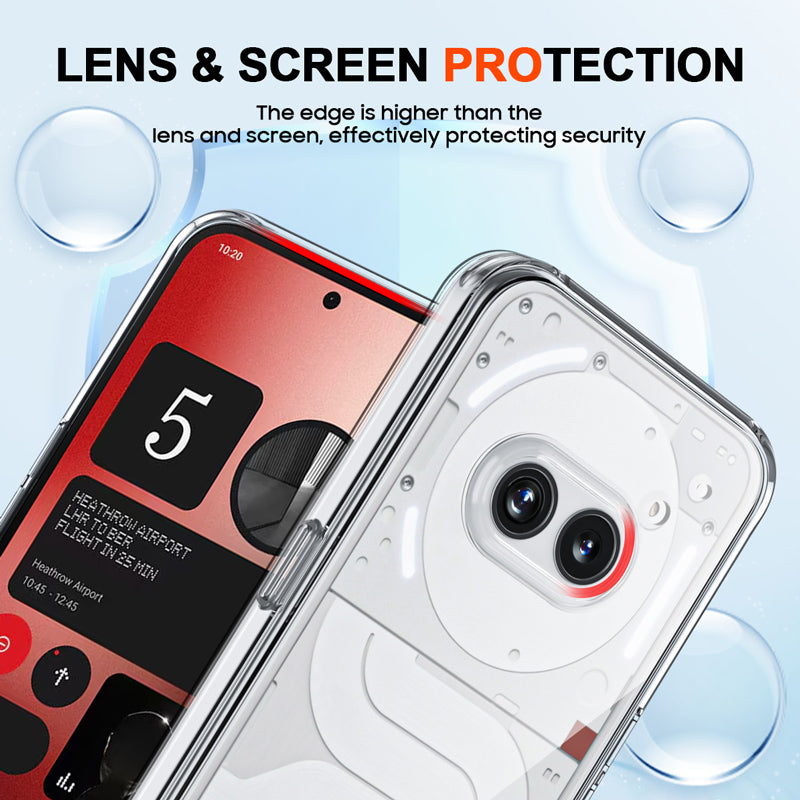 For Nothing Phone (2a) Cell Phone Cases Drop Proof Crystal Clear TPU Back Cover