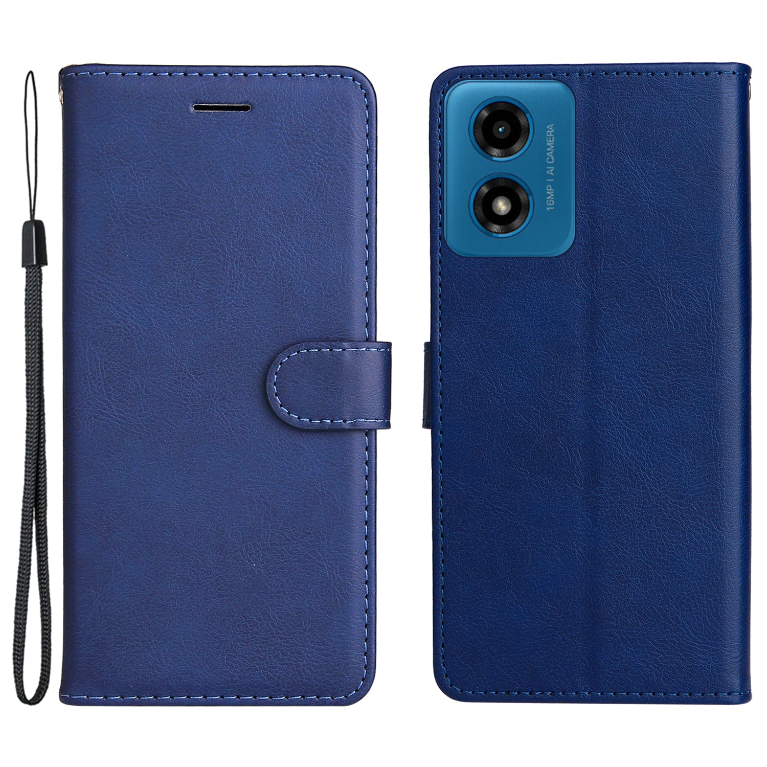 KT Leather Series-2 for Motorola Moto G04 4G / Moto G24 4G Case Solid Color Leather Card Slots Phone Cover