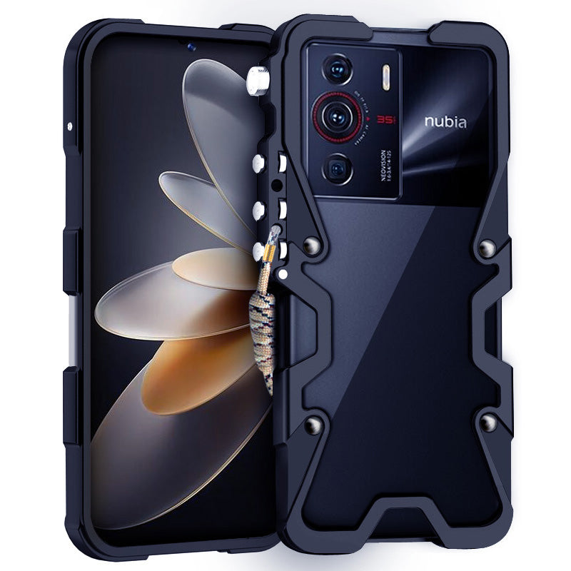 For ZTE nubia Z40 Pro Case with Strap Mechanical Arm Aluminium Alloy Phone Cover