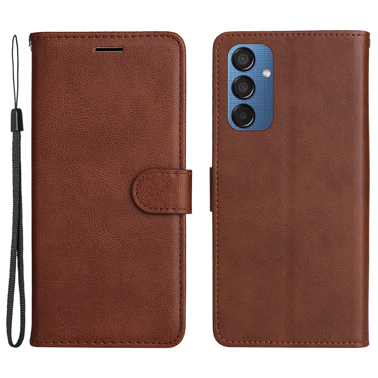 KT Leather Series-2 for Samsung Galaxy M15 5G Case Solid Color Leather Folio Phone Cover