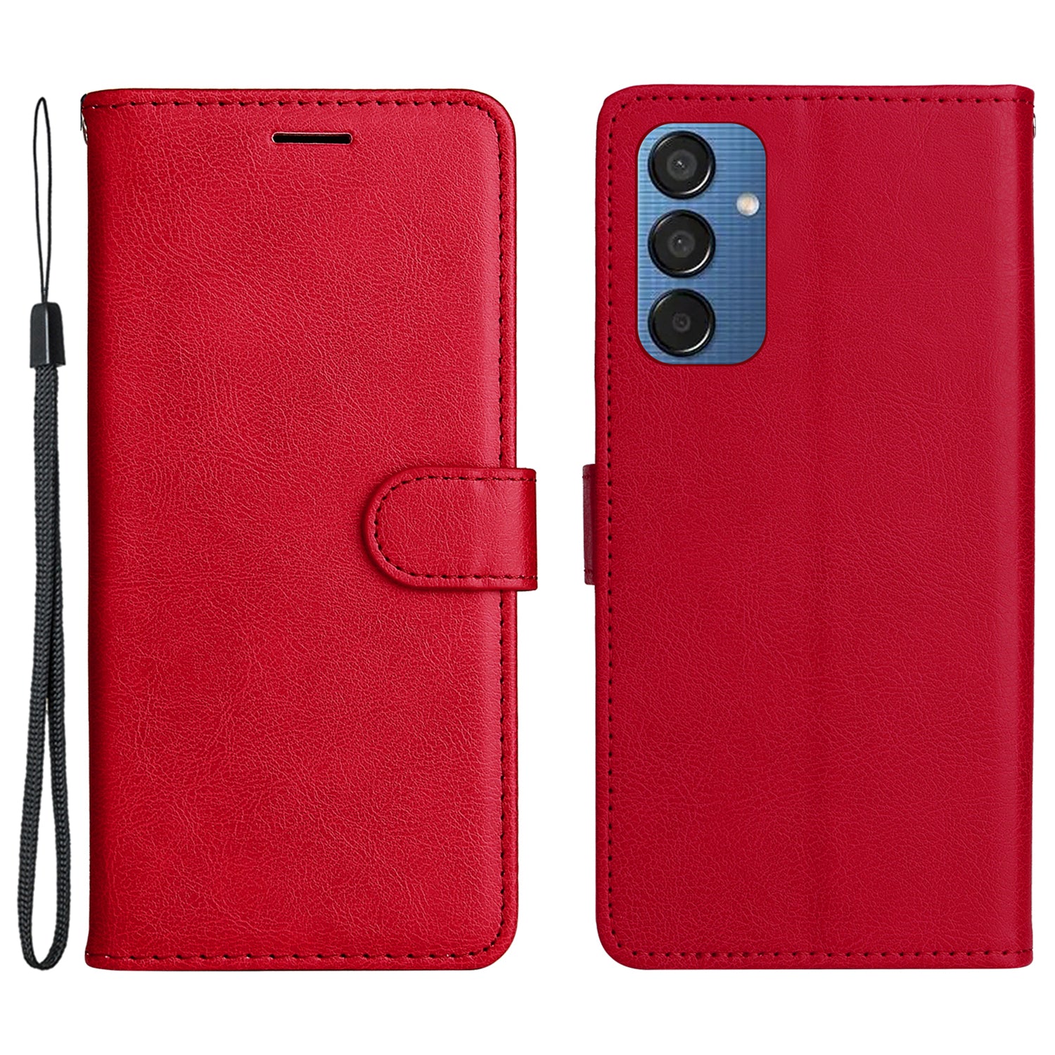 KT Leather Series-2 for Samsung Galaxy M15 5G Case Solid Color Leather Folio Phone Cover