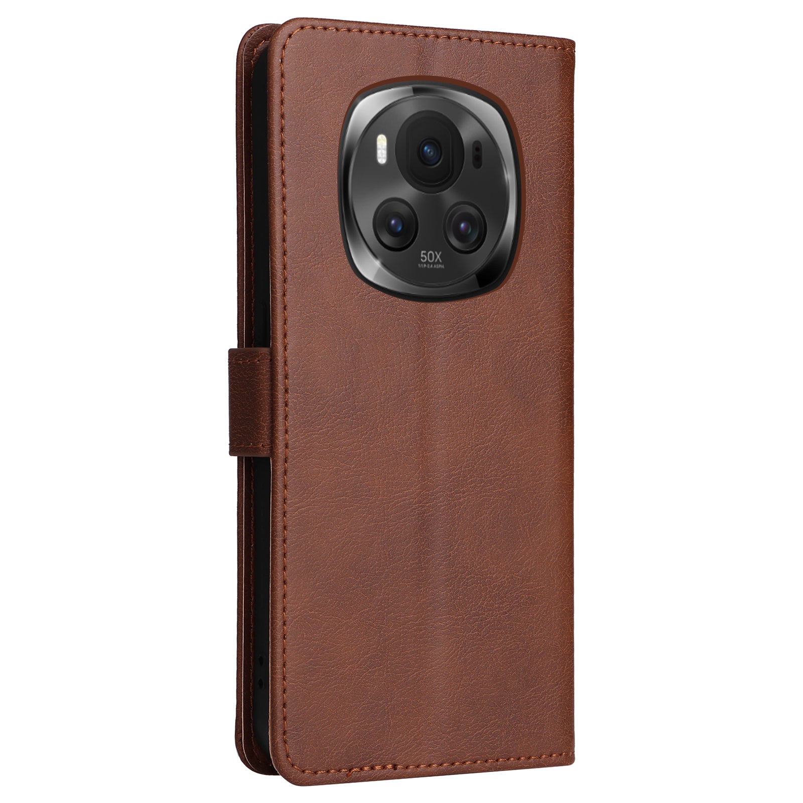 KT Leather Series-2 for Honor Magic6 5G Wallet Phone Case Solid Color Leather Flip Cover