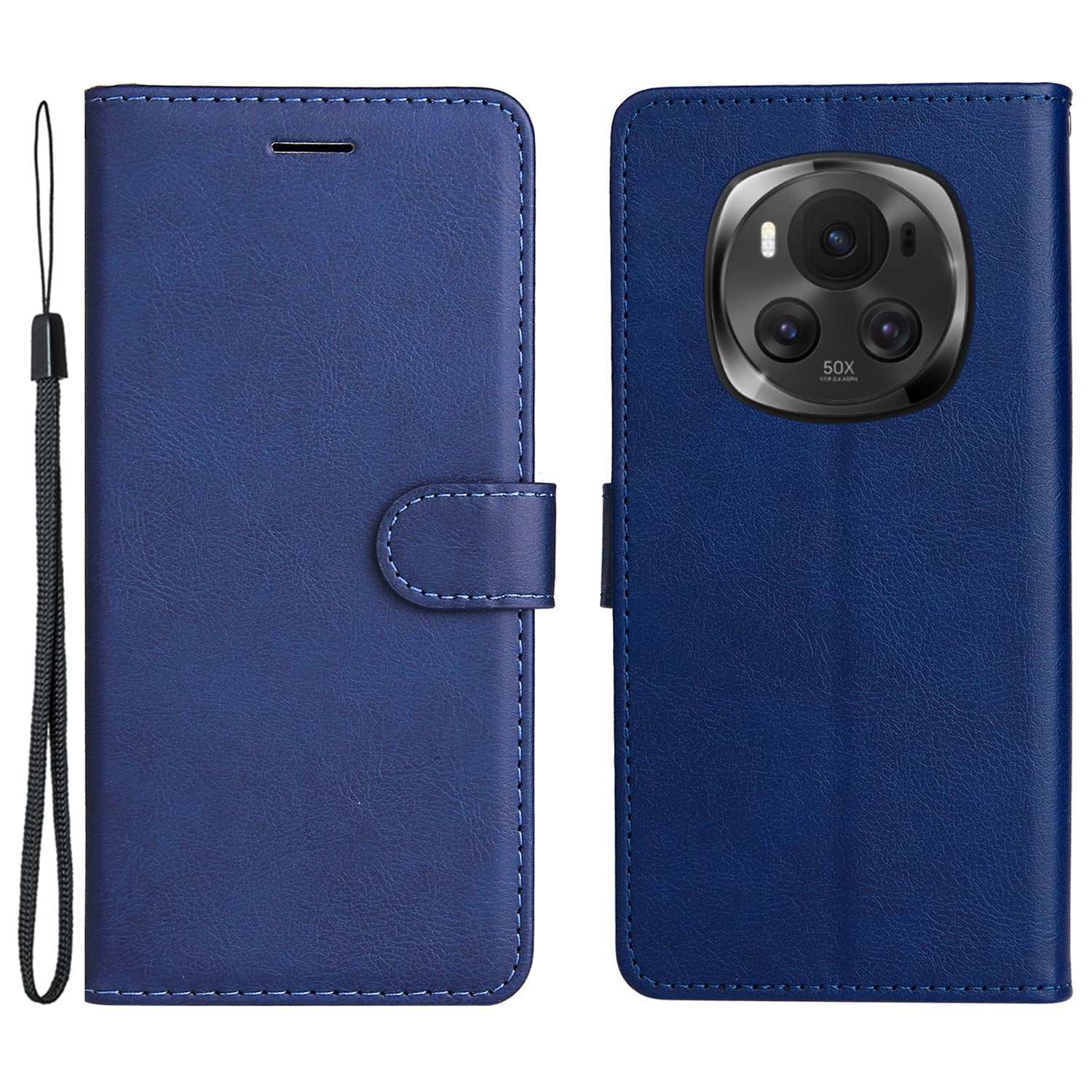 KT Leather Series-2 for Honor Magic6 5G Wallet Phone Case Solid Color Leather Flip Cover