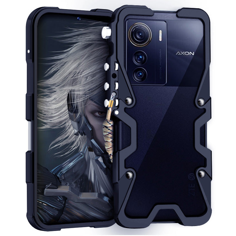 For ZTE Axon 50 Ultra Case Aluminium Alloy Mechanical Arm Anti-Fall Heat Dissipation Phone Cover