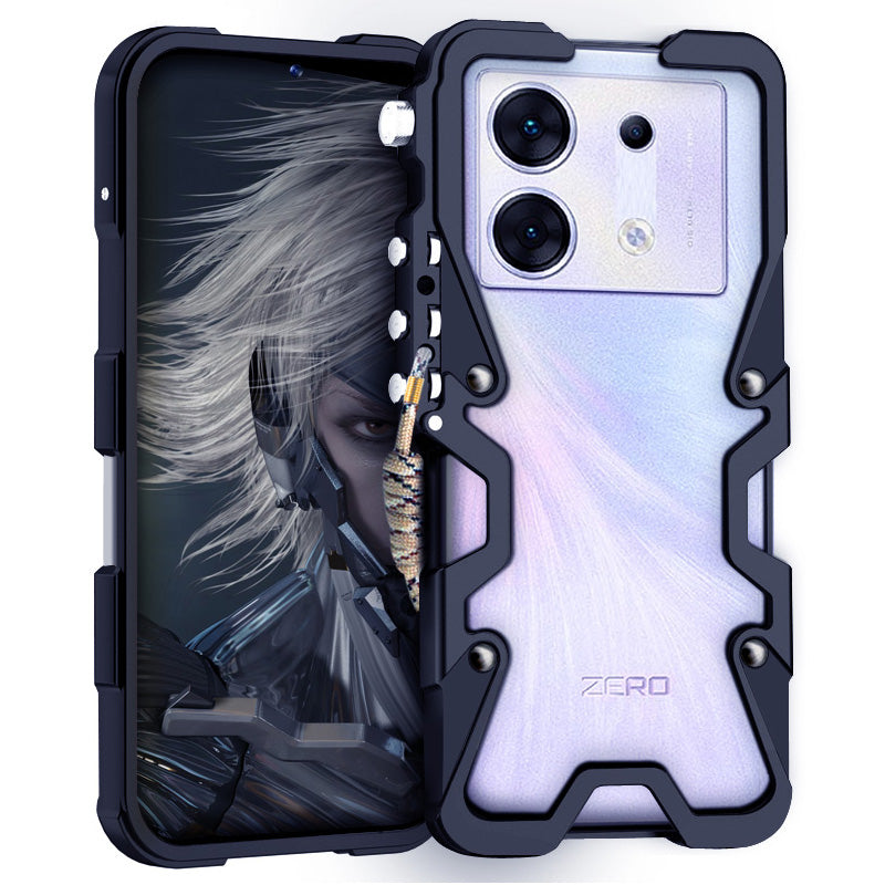 For Transsion Infinix Zero 30 5G Case Impact Resistant Aluminium Alloy Mechanical Arm Phone Cover