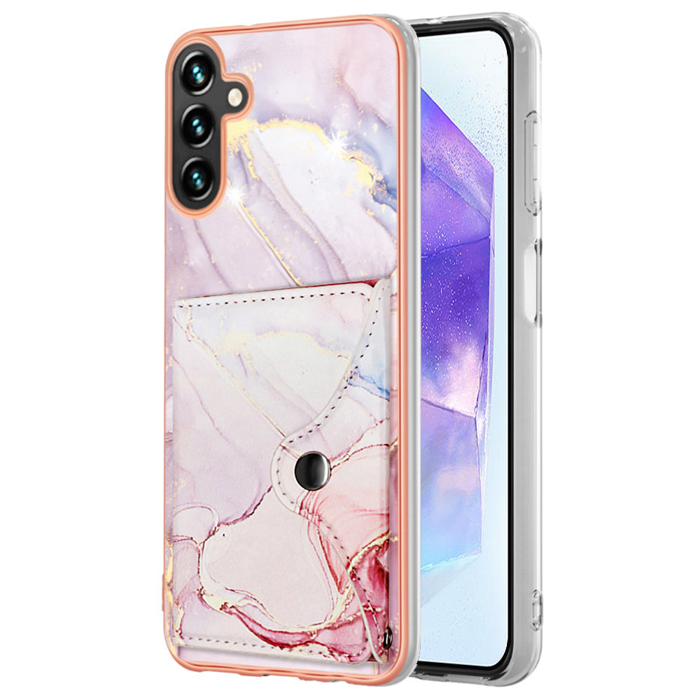 YB Leather Coating Series-9 for Samsung Galaxy A55 5G Scratch Resistant Leather+TPU Phone Cover