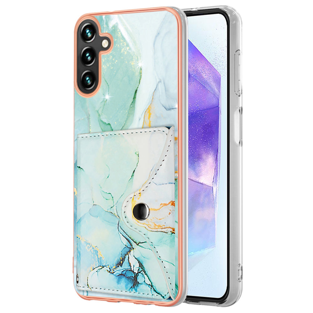 YB Leather Coating Series-9 for Samsung Galaxy A55 5G Scratch Resistant Leather+TPU Phone Cover