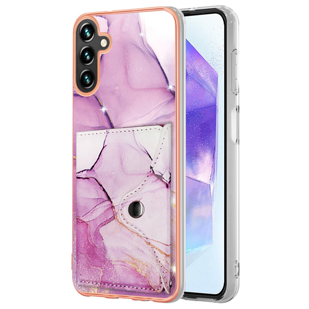 YB Leather Coating Series-9 for Samsung Galaxy A55 5G Scratch Resistant Leather+TPU Phone Cover