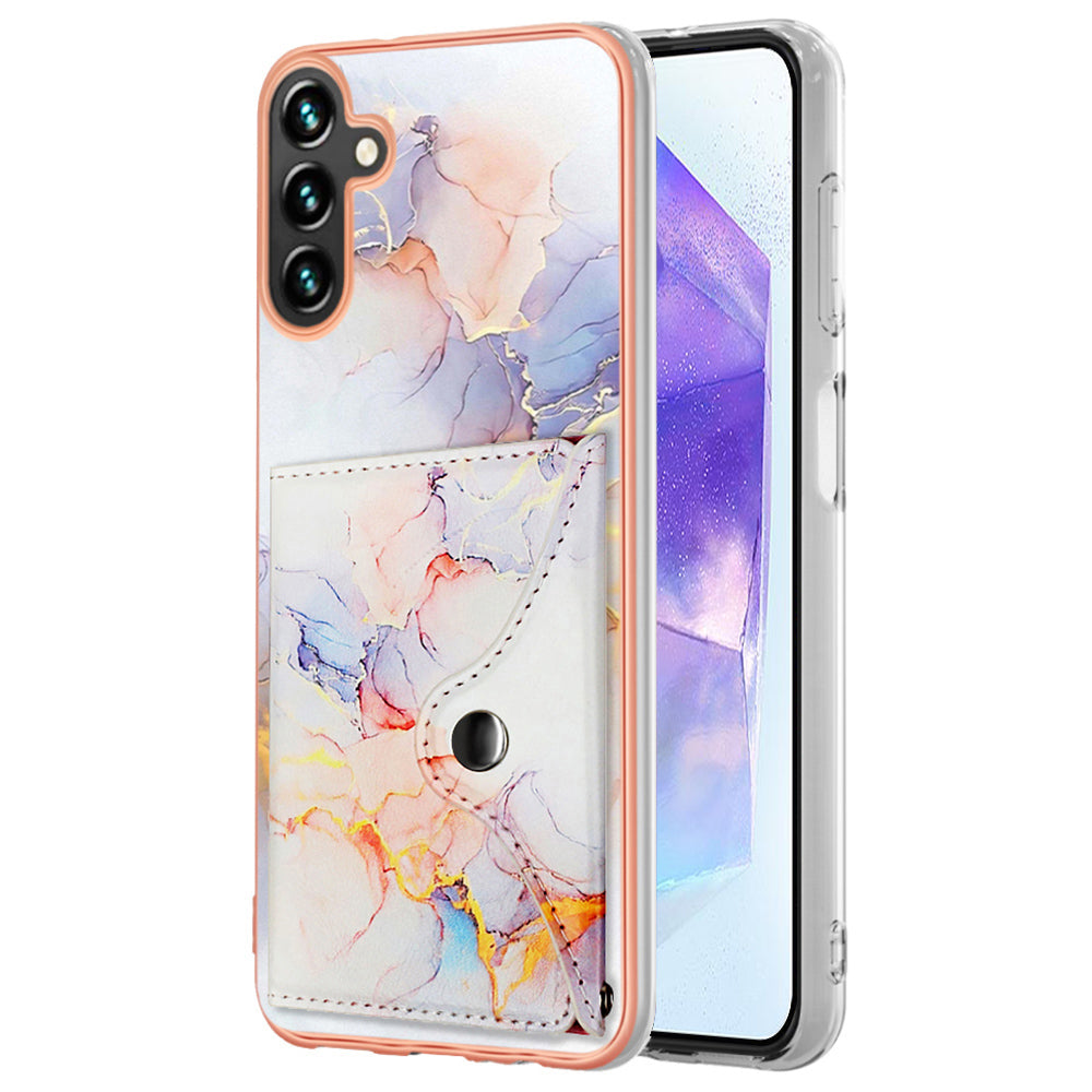 YB Leather Coating Series-9 for Samsung Galaxy A55 5G Scratch Resistant Leather+TPU Phone Cover