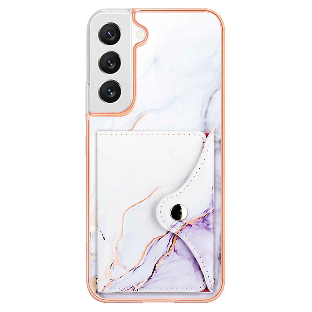 YB Leather Coating Series-9 for Samsung Galaxy S22+ 5G Fall Proof Leather+TPU Phone Cover
