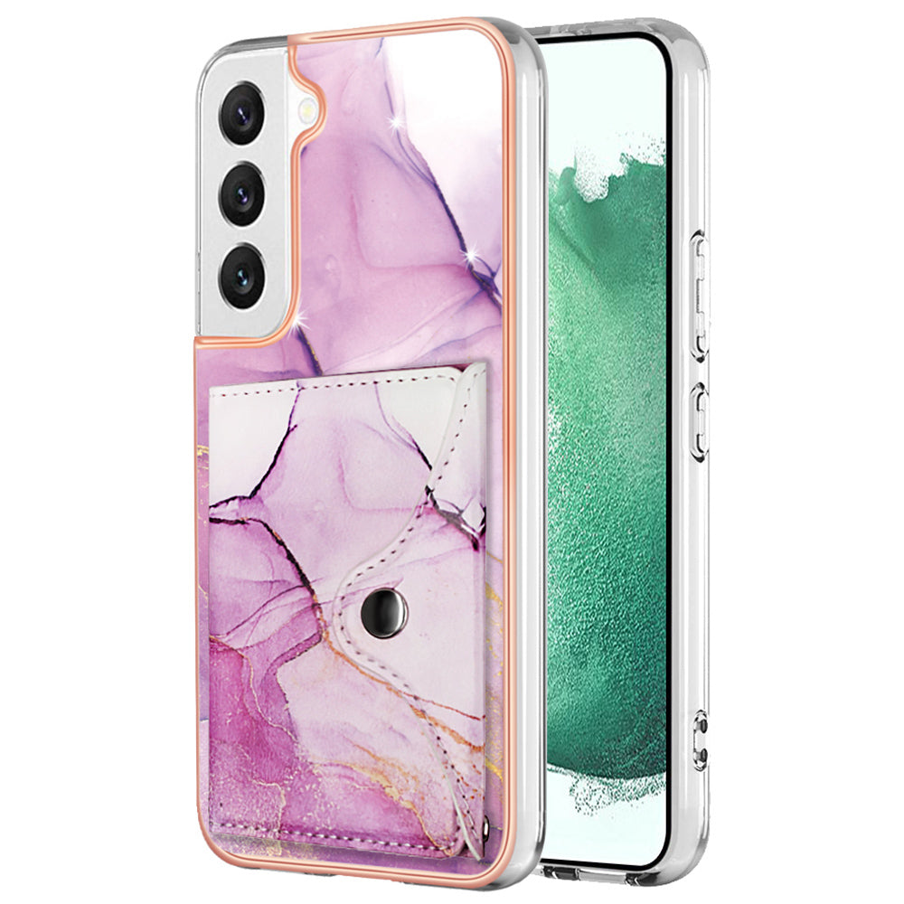 YB Leather Coating Series-9 for Samsung Galaxy S22+ 5G Fall Proof Leather+TPU Phone Cover