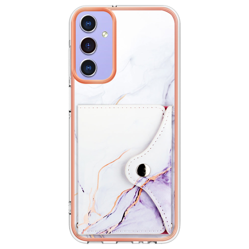 YB Leather Coating Series-9 for Samsung Galaxy A05s 4G Case with Card Holder Leather+TPU Phone Cover