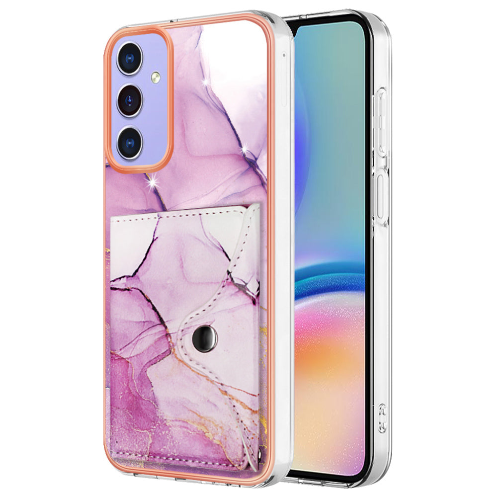 YB Leather Coating Series-9 for Samsung Galaxy A05s 4G Case with Card Holder Leather+TPU Phone Cover