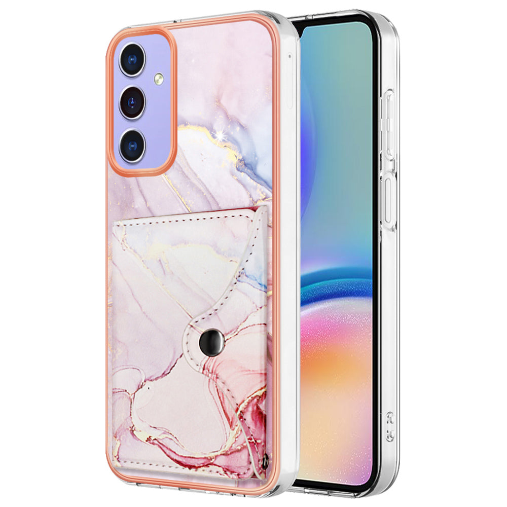 YB Leather Coating Series-9 for Samsung Galaxy A05s 4G Case with Card Holder Leather+TPU Phone Cover
