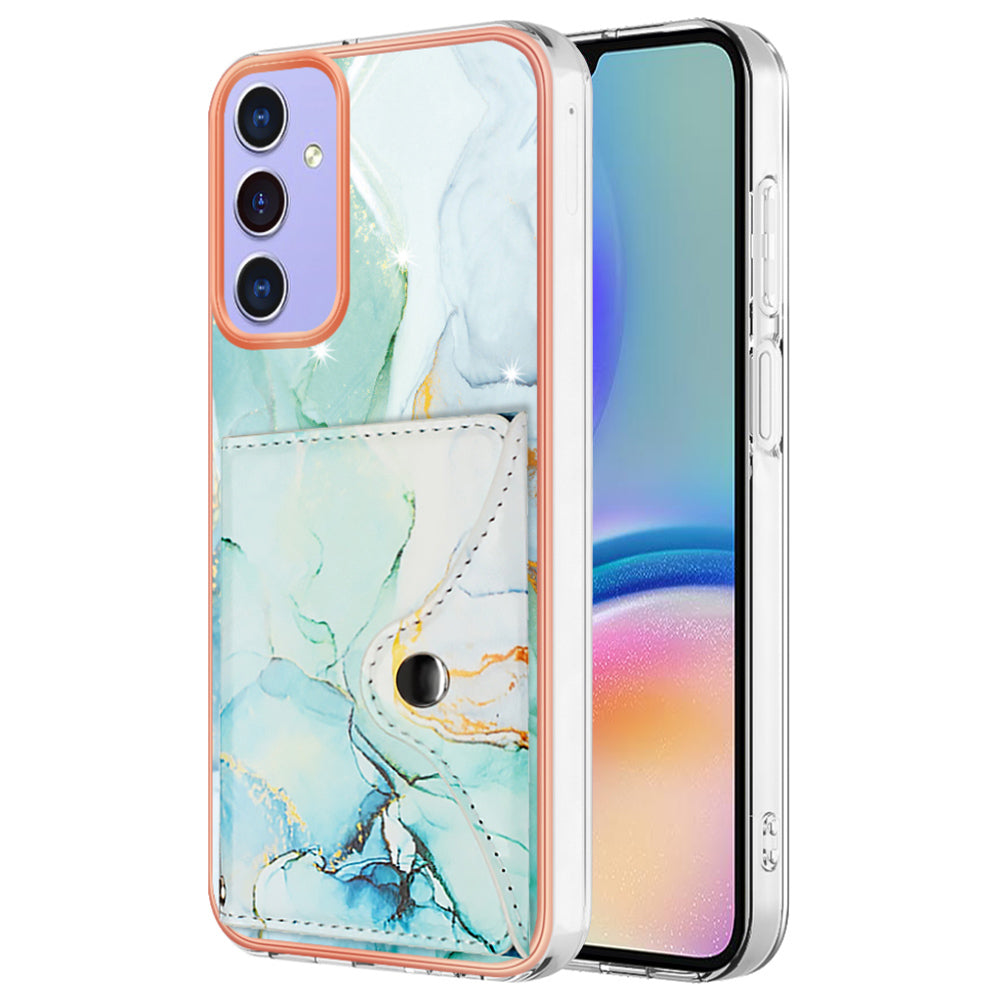 YB Leather Coating Series-9 for Samsung Galaxy A05s 4G Case with Card Holder Leather+TPU Phone Cover