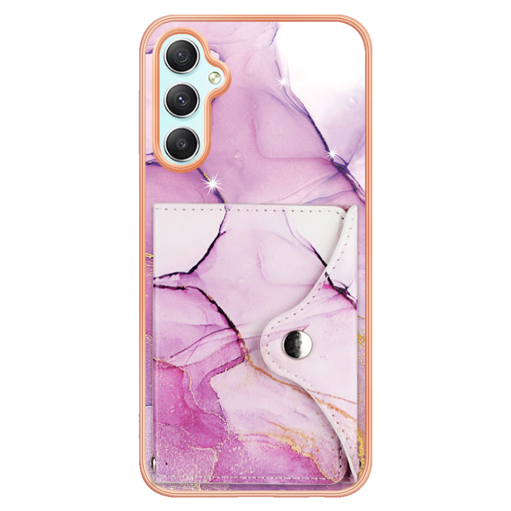 YB Leather Coating Series-9 for Samsung Galaxy A25 5G (Global) (161.0 x 76.5 x 8.3mm) Case Leather+TPU Anit-Fall Phone Cover