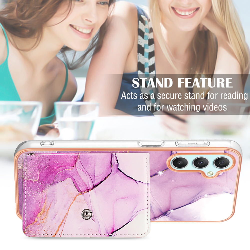 YB Leather Coating Series-9 for Samsung Galaxy A25 5G (Global) (161.0 x 76.5 x 8.3mm) Case Leather+TPU Anit-Fall Phone Cover