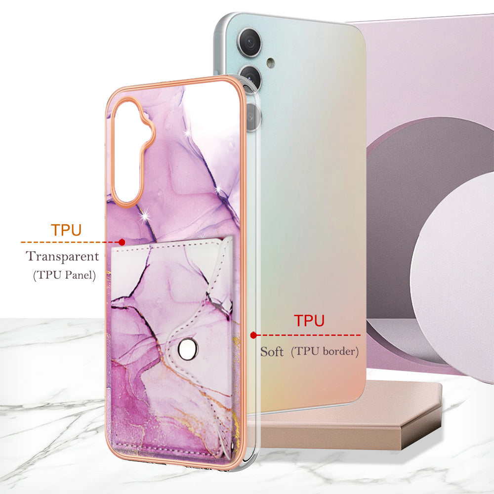 YB Leather Coating Series-9 for Samsung Galaxy A25 5G (Global) (161.0 x 76.5 x 8.3mm) Case Leather+TPU Anit-Fall Phone Cover