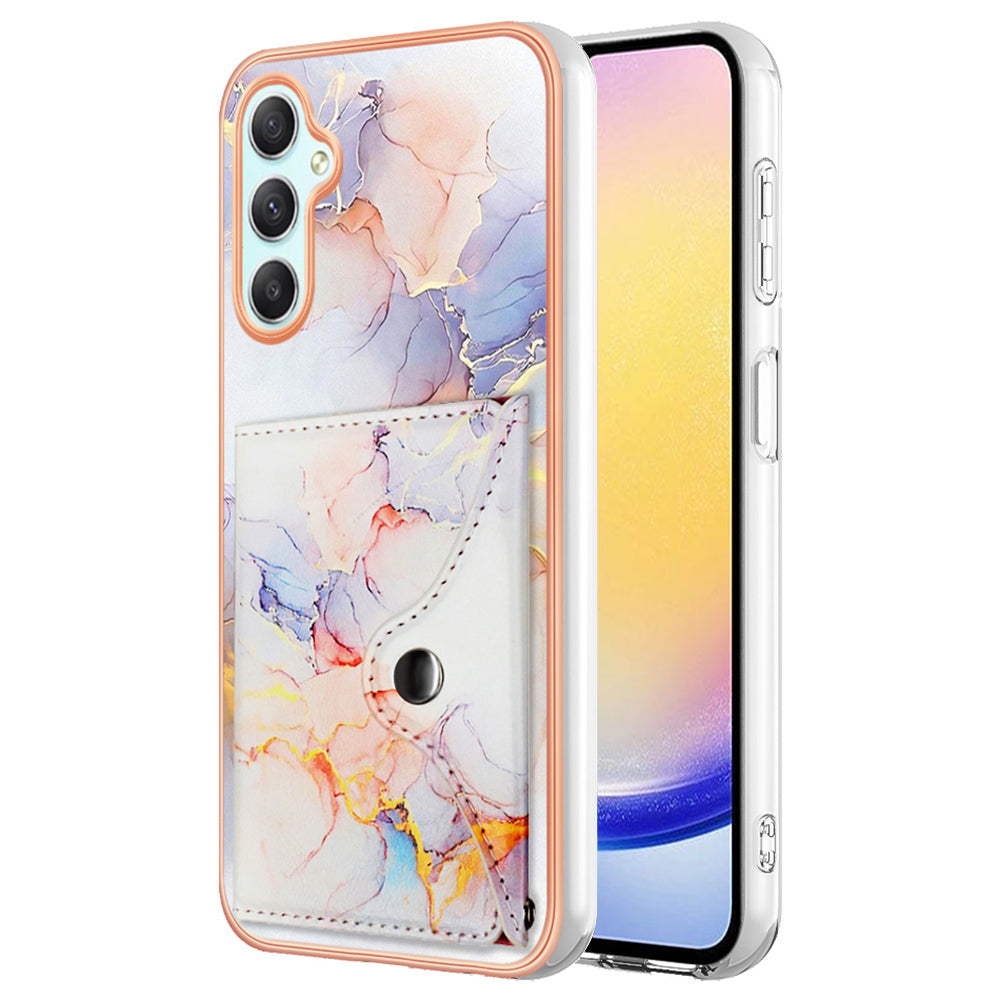 YB Leather Coating Series-9 for Samsung Galaxy A25 5G (Global) (161.0 x 76.5 x 8.3mm) Case Leather+TPU Anit-Fall Phone Cover