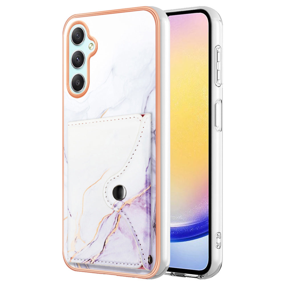 YB Leather Coating Series-9 for Samsung Galaxy A25 5G (Global) (161.0 x 76.5 x 8.3mm) Case Leather+TPU Anit-Fall Phone Cover