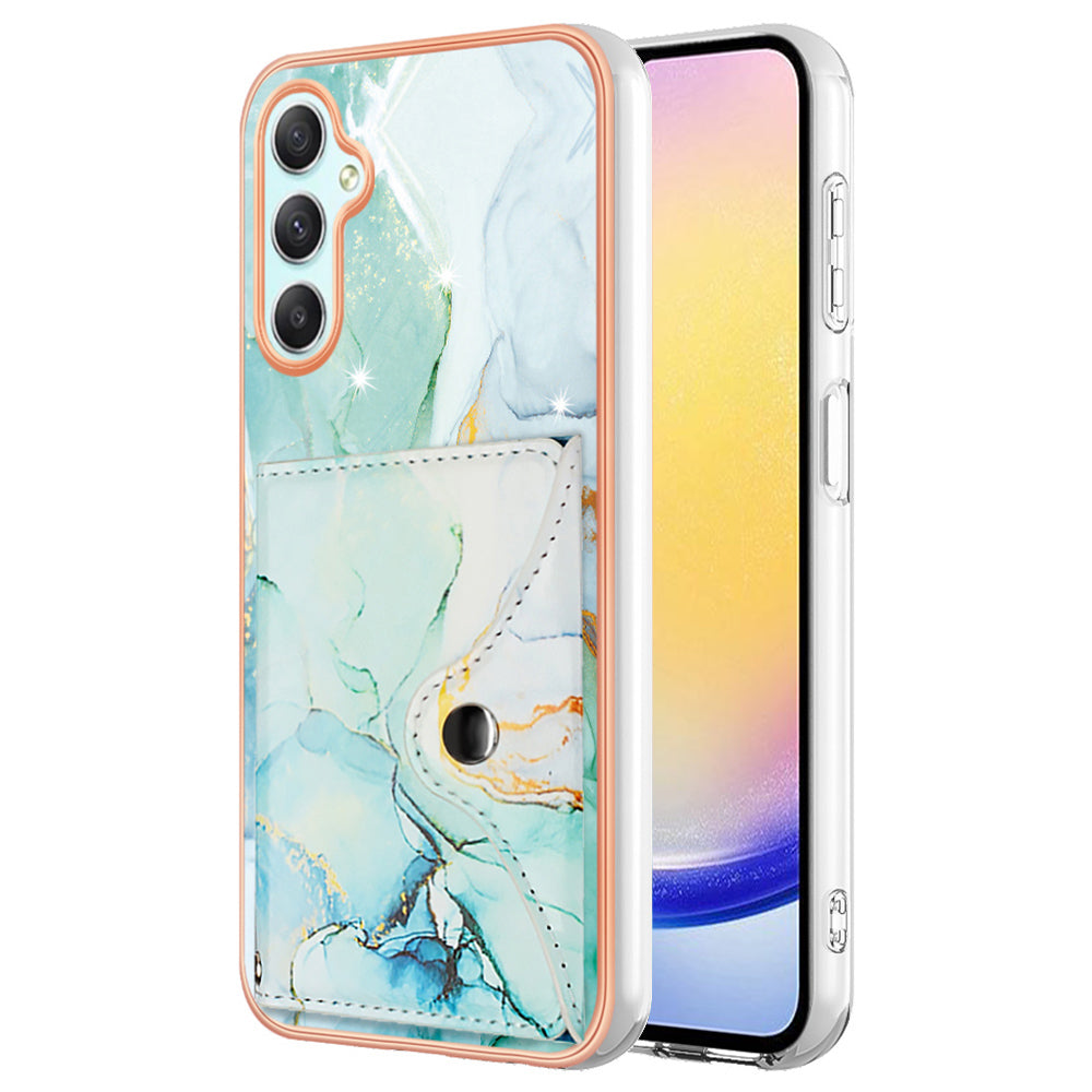 YB Leather Coating Series-9 for Samsung Galaxy A25 5G (Global) (161.0 x 76.5 x 8.3mm) Case Leather+TPU Anit-Fall Phone Cover