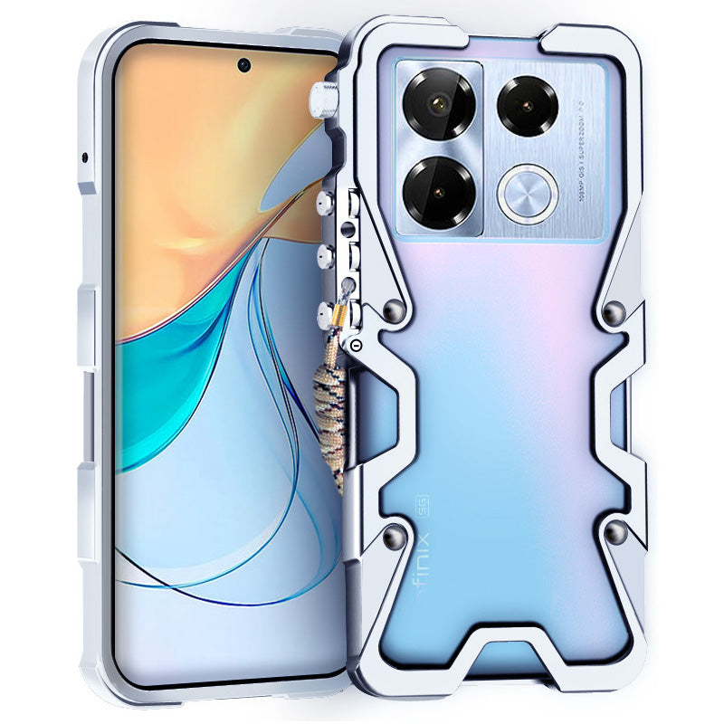 For Transsion Infinix Note 40 Pro 4G / 5G Aluminium Alloy Case Mechanical Arm Phone Frame Cover