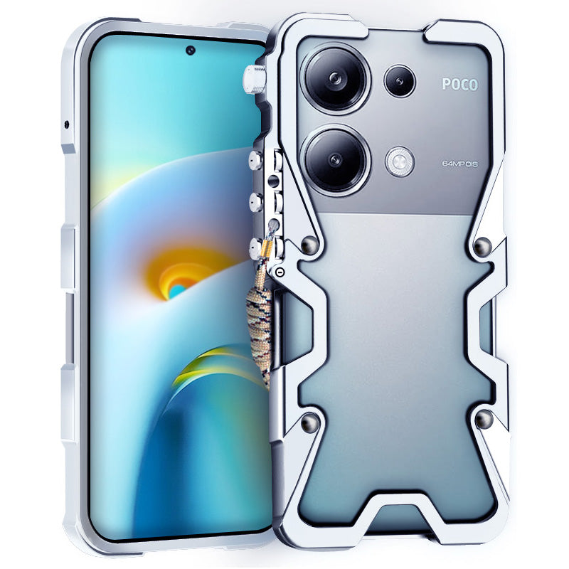For Xiaomi Redmi Note 13 Pro 4G / Poco M6 Pro 4G Aluminium Alloy Phone Case with Mechanical Arm
