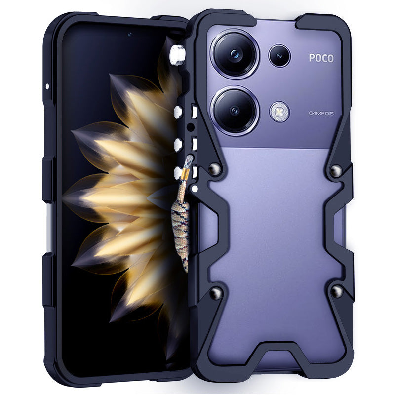 For Xiaomi Redmi Note 13 Pro 4G / Poco M6 Pro 4G Aluminium Alloy Phone Case with Mechanical Arm