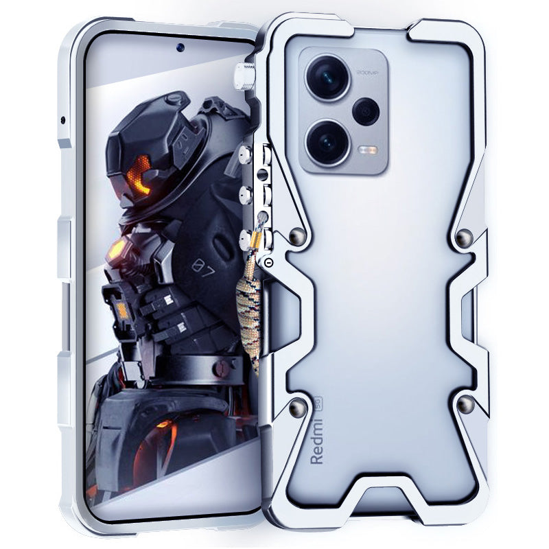 For Xiaomi Redmi Note 12 Pro+ 5G Case Aluminium Alloy Phone Guard Cover Mechanical Arm
