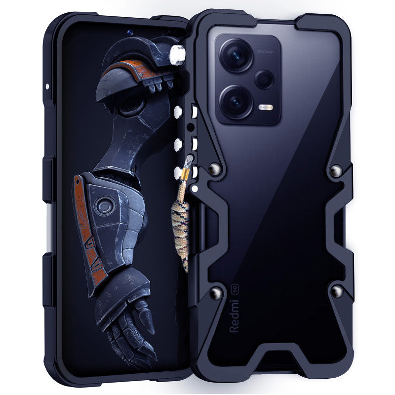 For Xiaomi Redmi Note 12 Pro+ 5G Case Aluminium Alloy Phone Guard Cover Mechanical Arm