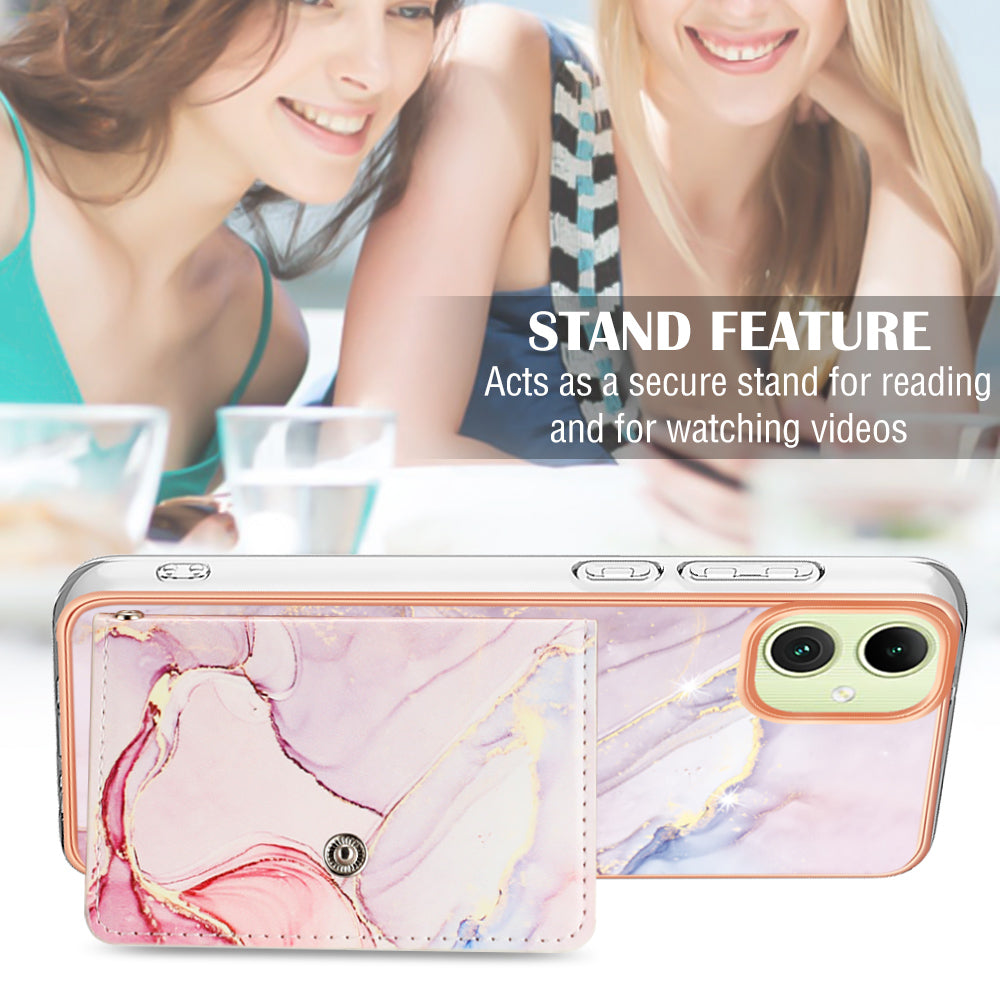 YB Leather Coating Series-9 for Samsung Galaxy A05 4G Case PU Leather+TPU Phone Cover with Card Bag