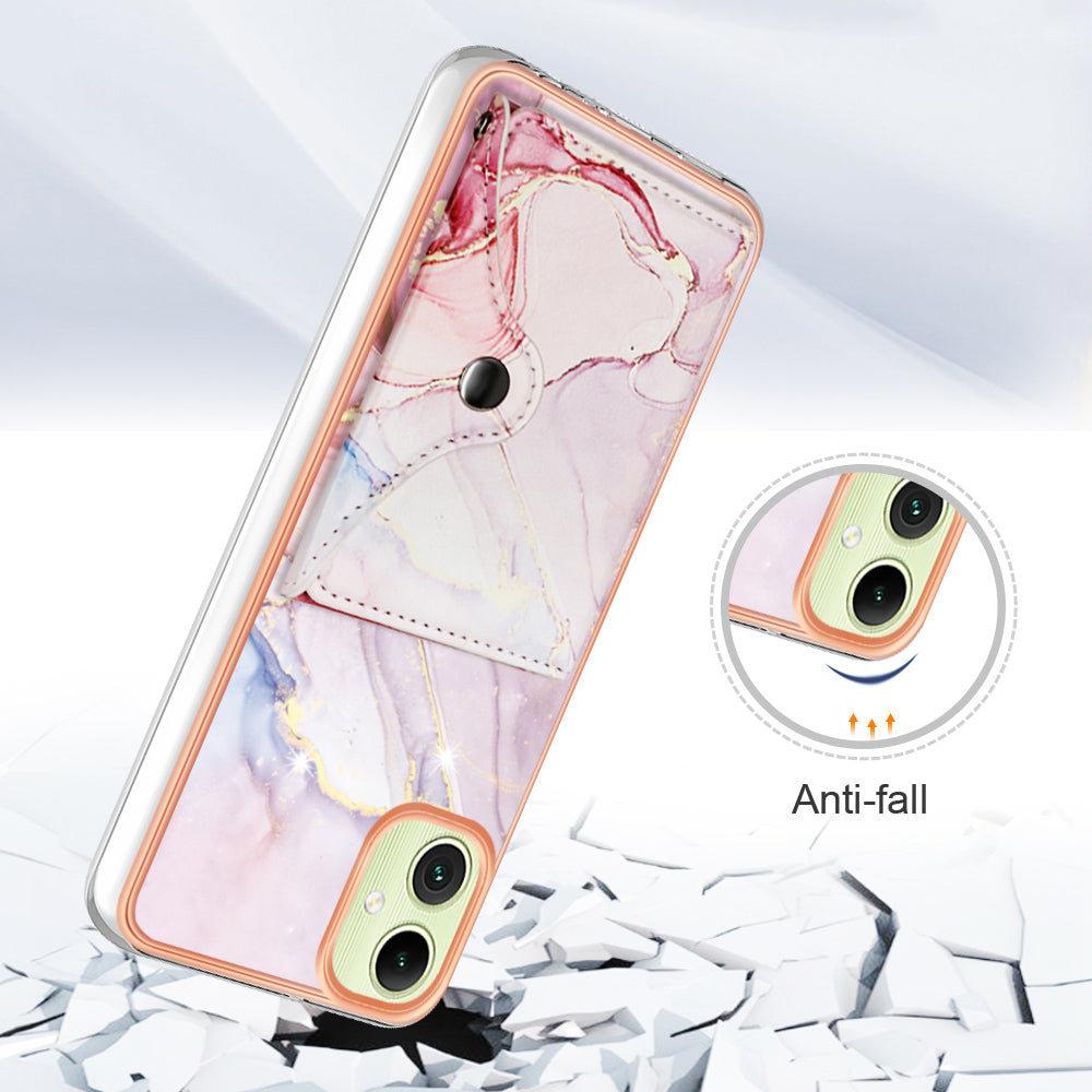 YB Leather Coating Series-9 for Samsung Galaxy A05 4G Case PU Leather+TPU Phone Cover with Card Bag