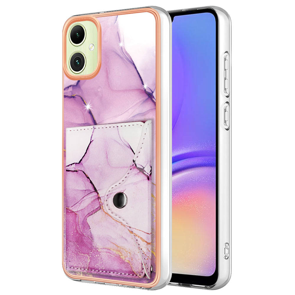 YB Leather Coating Series-9 for Samsung Galaxy A05 4G Case PU Leather+TPU Phone Cover with Card Bag