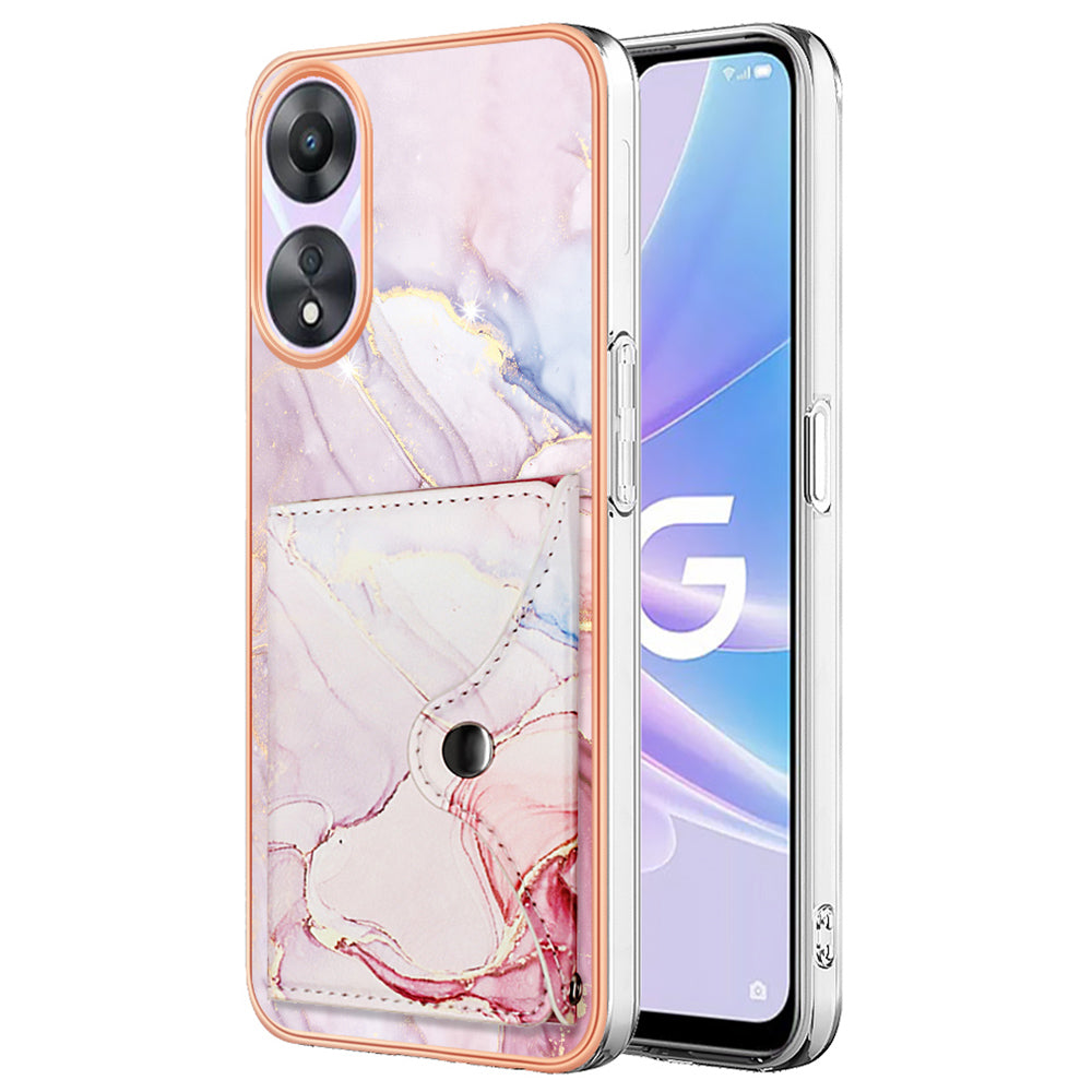 YB Leather Coating Series-9 for Oppo A78 5G / A58 5G Case Kickstand Leather+TPU Phone Cover