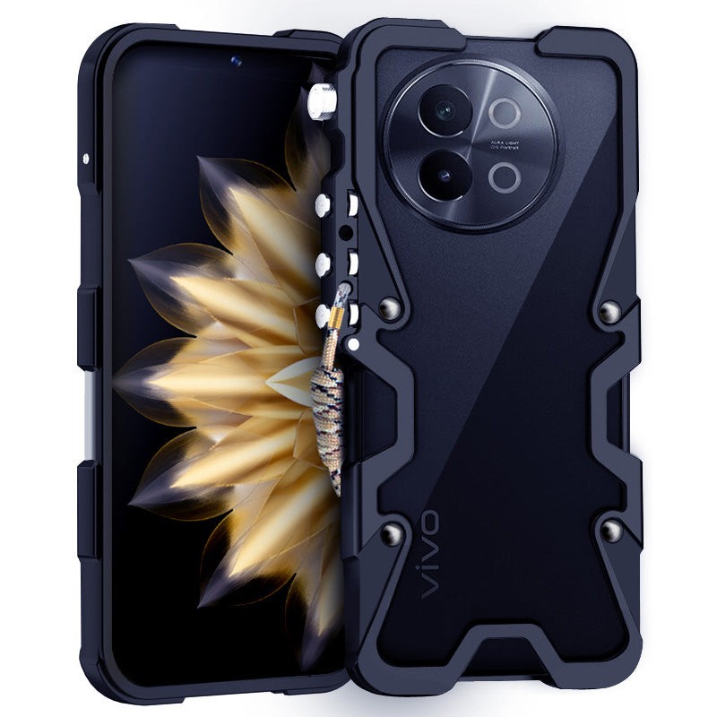 For vivo S18e 5G Case Mechanical Arm Aluminium Alloy Impact Resistant Phone Cover