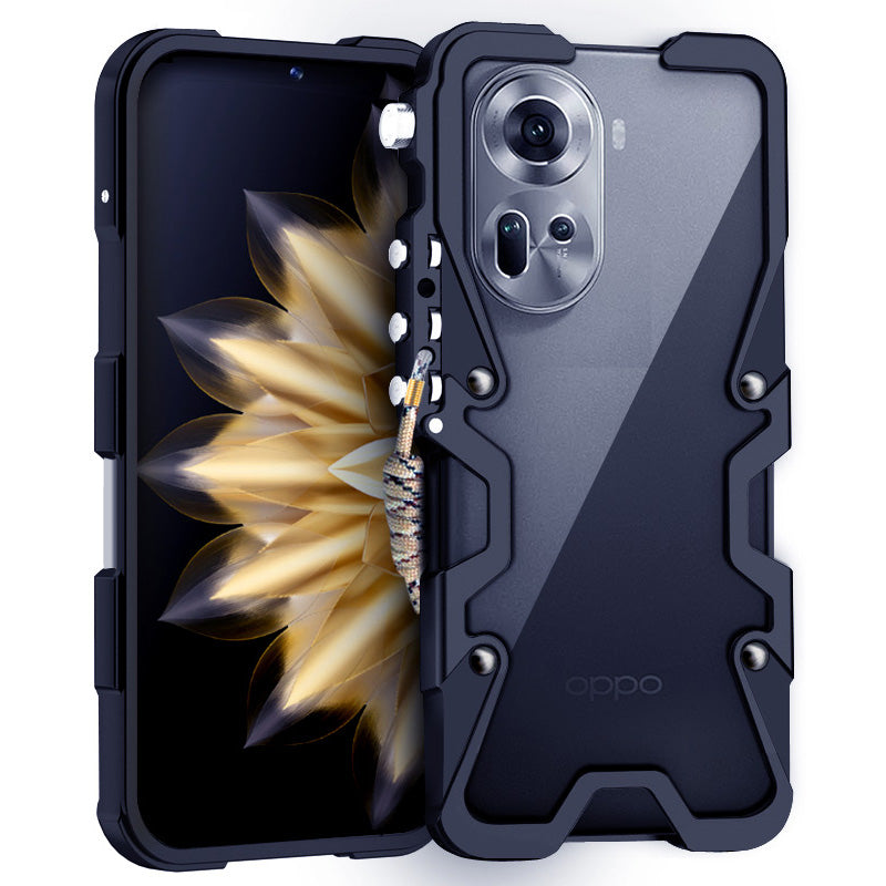 For Oppo Reno11 5G (Global) / Reno11 Pro 5G (Global) Case Aluminium Alloy Anti-Fall Cover