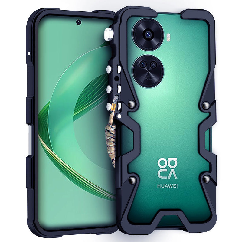 For Huawei nova 12 SE 4G Case Mechanical Arm Aluminium Alloy Rugged Metal Phone Cover