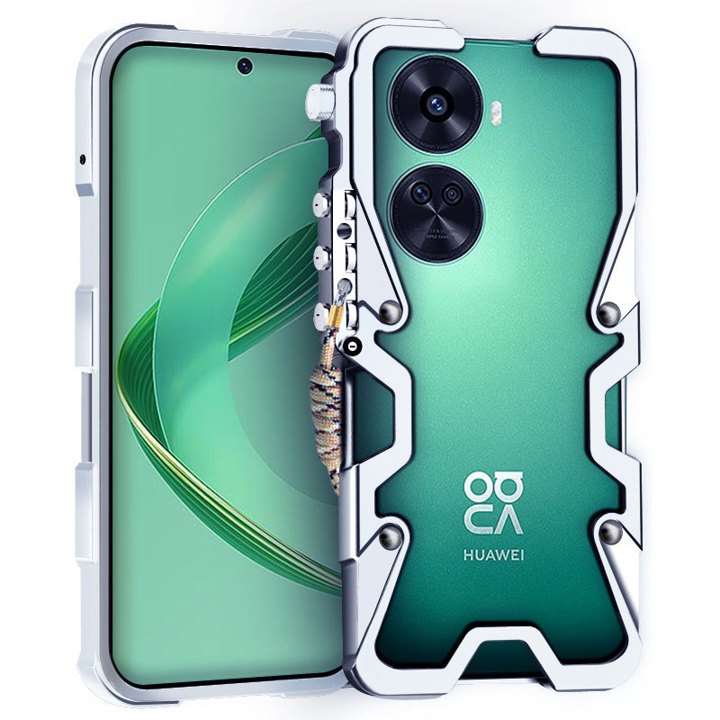 For Huawei nova 12 SE 4G Case Mechanical Arm Aluminium Alloy Rugged Metal Phone Cover